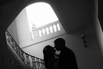 bride and groom silhoutte